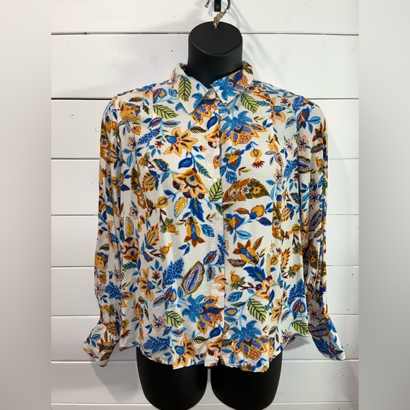 ❣️🧡PART TWO – Floral Button-Up Shirt Size 42 - Picture 1 of 9